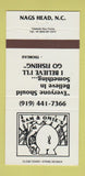 Matchbook Cover - Sam & Omie's Nags Head NC Thoreau Quote 30 Strike