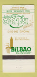 Matchbook Cover - Bilbao Restaurant Miami FL 30 Strike