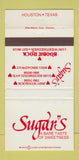 Matchbook Cover - Sugar's Strip Club? Houston TX 30 Strike
