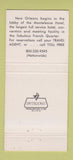 Matchbook Cover - The Monteleone Hotel New Orleans LA 1986 30 Strike