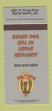 Matchbook Cover - Droopy's Myrtle Beach SC 30 Strike
