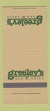 Matchbook Cover - Greeley's Bar and Grill 30 Strike