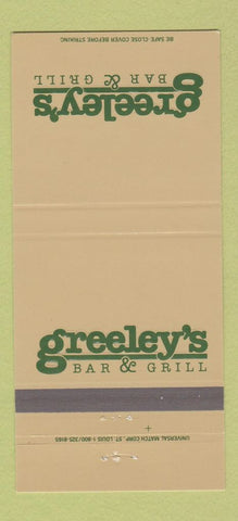 Matchbook Cover - Greeley's Bar and Grill 30 Strike