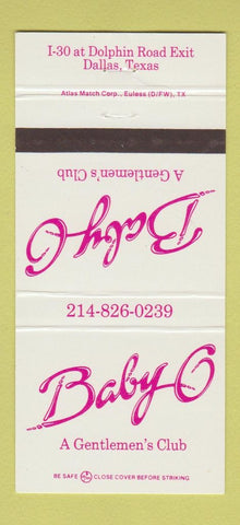 Matchbook Cover - Baby G Strip Club Dallas TX 30 Strike