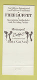 Matchbook Cover - Baby G Strip Club Dallas TX 30 Strike