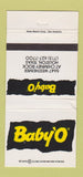 Matchbook Cover - Baby O Houston TX WEAR 30 Strike