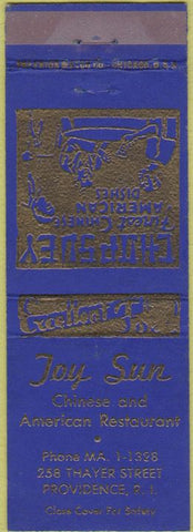 Matchbook Cover - Toy Sun Chinese Food Providence RI