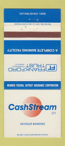 Matchbook Cover - Frankford Trust Philadelphia PA  30 Strike