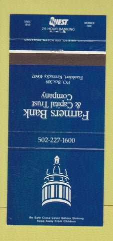 Matchbook Cover - Farmers Bank and Capital Trust Frankfort KY 30 Strike