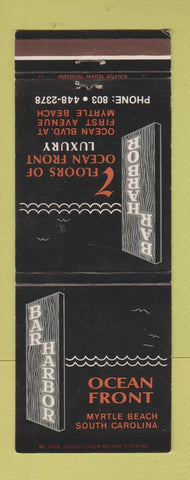 Matchbook Cover - Bar Harbor Myrtle Beach SC