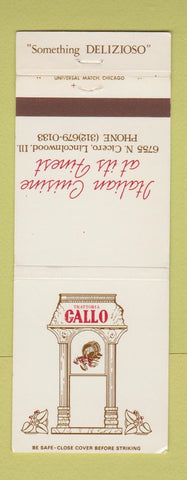 Matchbook Cover - Trattoria Gallo Lincolnwood IL