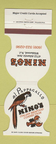 Matchbook Cover - Nino's Wildwood NJ Italian Seafood Al Pappagallo