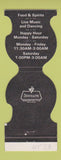 Matchbook Cover - Sports Page Lounge Savannah GA Atlanta Falcons Football