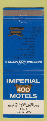 Matchbook Cover - Imperial 400 Motels Fond Du Lac WI