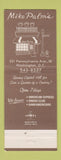 Matchbook Cover - Mike Palma's Restaurant Washington DC WEAR