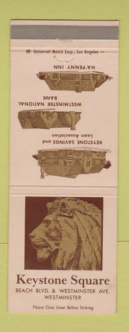 Matchbook Cover - Keystone Square Westminster CA