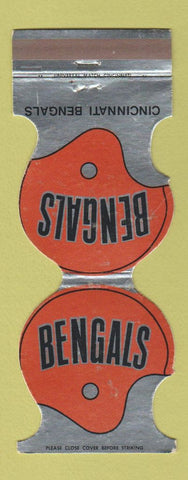 Matchbook Cover - Cincinnati Bengals Football Hunter Savings OH 1973  Jewelite