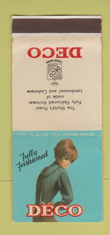 Matchbook Cover - Deco Clothes girlie foreign WORN