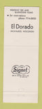 Matchbook Cover - El Dorado Restaurant Milwaukee WI