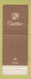 Matchbook Cover - Cadillac Quick Motors Watertown NY