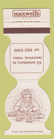 Matchbook Cover - Maxwell's Lawrence MA
