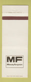 Matchbook Cover - Massey Ferguson Tractors Walton KY WEAR