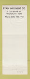 Matchbook Cover - Massey Ferguson Tractors Walton KY WEAR