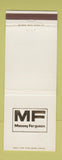 Matchbook Cover - Massey Ferguson Tractors Merrill MI
