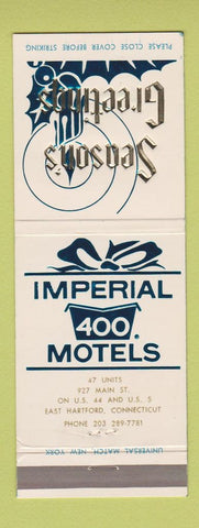 Matchbook Cover - Imperial 400 Motels Christmas East Hartford CT