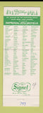 Matchbook Cover - Imperial 400 Motels Christmas East Hartford CT
