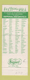 Matchbook Cover - Imperial 400 Motels Christmas Hutchinson KS
