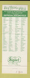 Matchbook Cover - Imperial 400 Motels Christmas Alexandria LA