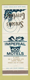 Matchbook Cover - Imperial 400 Motels Christmas Akron OH
