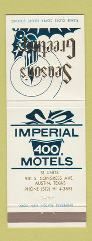 Matchbook Cover - Imperial 400 Motels Christmas Akron OH