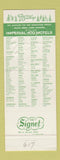 Matchbook Cover - Imperial 400 Motels Christmas Akron OH