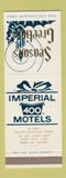 Matchbook Cover - Imperial 400 Motels Christmas Austin TX