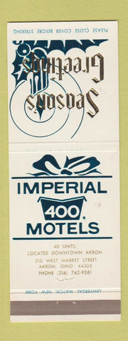 Matchbook Cover - Imperial 400 Motels Christmas Austin TX