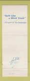 Matchbook Cover - Mack Trucks 75th Knoxville TN