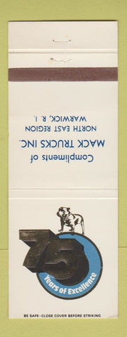 Matchbook Cover - Mack Trucks 75th Warwick RI