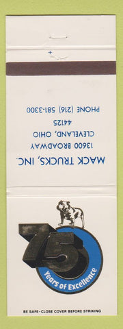 Matchbook Cover - Mack Trucks 75th Cleveland OH WEAR