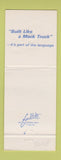 Matchbook Cover - Mack Trucks 75th Cleveland OH WEAR