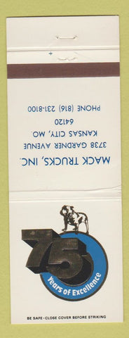 Matchbook Cover - Mack Trucks 75th Kansas City MO