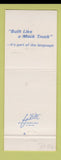 Matchbook Cover - Mack Trucks 75th Gary IN