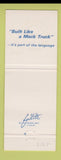 Matchbook Cover - Mack Trucks 75th Wichita KS