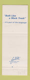 Matchbook Cover - Mack Trucks 75th Roseville MN