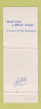 Matchbook Cover - Mack Trucks 75th Dearborn MI