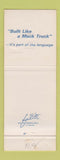Matchbook Cover - Mack Trucks 75th Boise Twin Falls ID