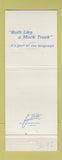 Matchbook Cover - Mack Trucks 75th Honolulu Hawaii