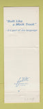 Matchbook Cover - Mack Trucks 75th Albany GA WORN