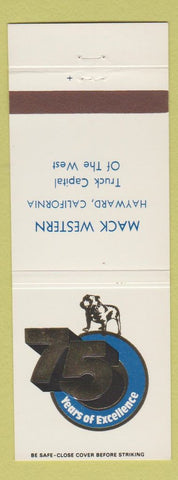 Matchbook Cover - Mack Trucks 75th Hayward CA